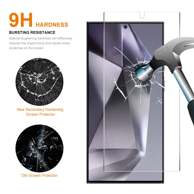 For Samsung Galaxy S25 Ultra 5G ENKAY 0.18mm High Aluminum-silicon Tempered Glass Film, Support Ultrasonic Fingerprint Unclock