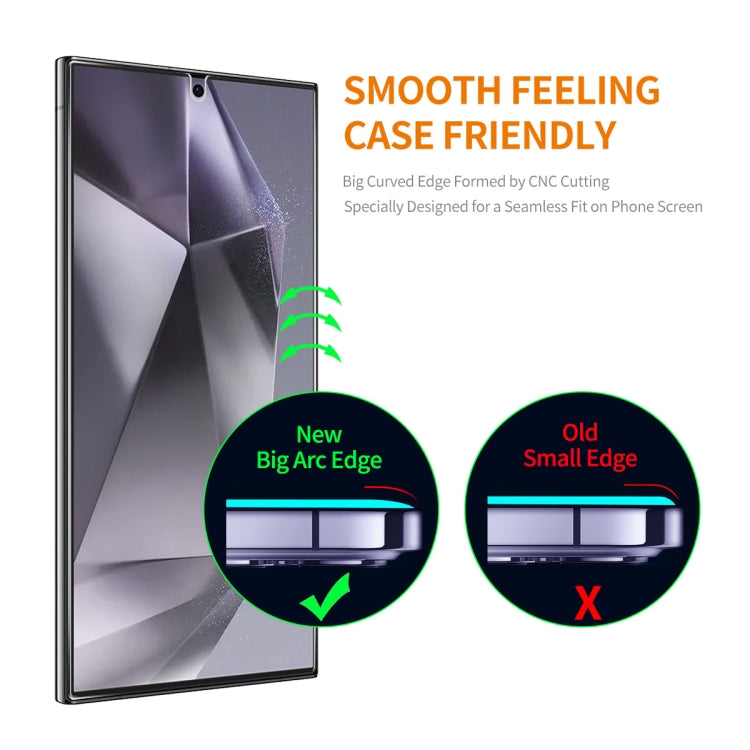 For Samsung Galaxy S25 Ultra 5G ENKAY 0.18mm High Aluminum-silicon Tempered Glass Film, Support Ultrasonic Fingerprint Unclock