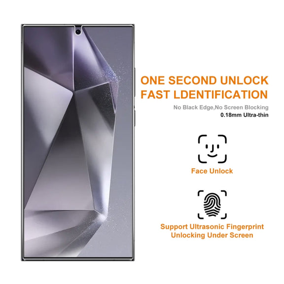 For Samsung Galaxy S25 Ultra 5G ENKAY 0.18mm High Aluminum-silicon Tempered Glass Film, Support Ultrasonic Fingerprint Unclock