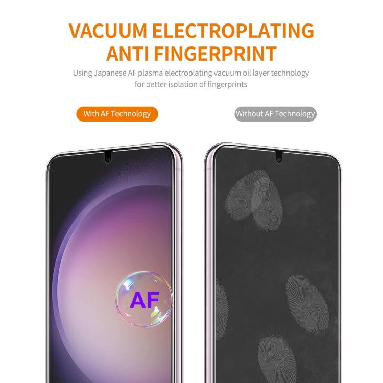 For Samsung Galaxy S24 5G 5pcs ENKAY 0.18mm High Aluminum-silicon Tempered Glass Film, Support Ultrasonic Fingerprint Unclock