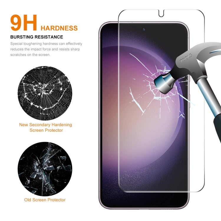 For Samsung Galaxy S24+ 5G 5pcs ENKAY 0.18mm High Aluminum-silicon Tempered Glass Film, Support Ultrasonic Fingerprint Unclock