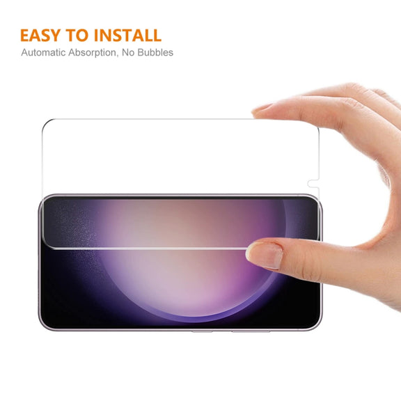For Samsung Galaxy S24 5G 10pcs ENKAY 0.18mm High Aluminum-silicon Tempered Glass Film, Support Ultrasonic Fingerprint Unclock
