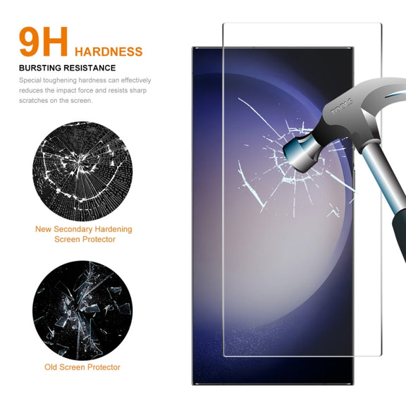 For Samsung Galaxy S24 Ultra 5G 10pcs ENKAY 0.18mm High Aluminum-silicon Tempered Glass Film, Support Ultrasonic Fingerprint Unclock