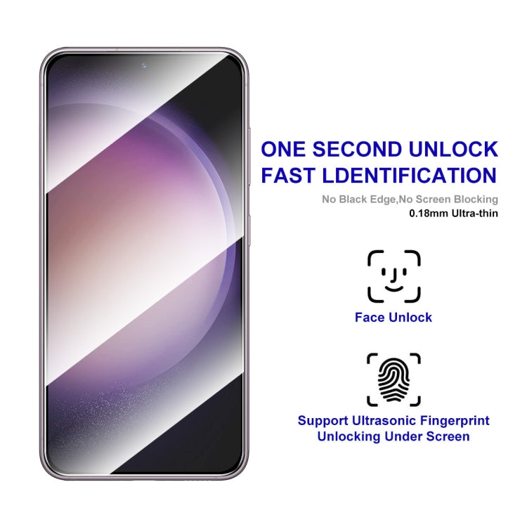 For Samsung Galaxy S25+ / S24+ 5G ENKAY Hat-Prince 0.18mm High Aluminum-silicon Tempered Glass Film, Support Ultrasonic Fingerprint Unclock