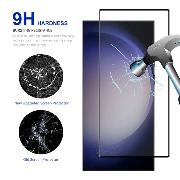 For Samsung Galaxy S24 Ultra 5G 10pcs ENKAY Hat-Prince 0.18mm High Aluminum-silicon Tempered Glass Film, Support Ultrasonic Fingerprint Unclock