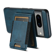 For Google Pixel 8 Pro Suteni H17 Oil Eax Leather Detachable Wallet Phone Case(Blue)