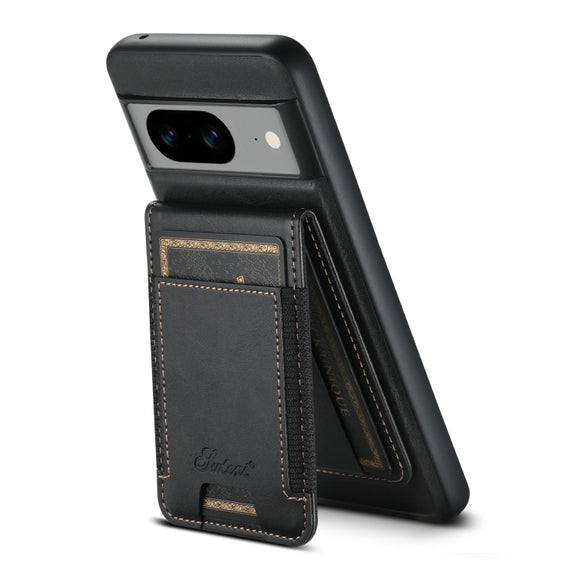 For Google Pixel 8 Suteni H17 Oil Eax Leather Detachable Wallet Phone Case(Black)