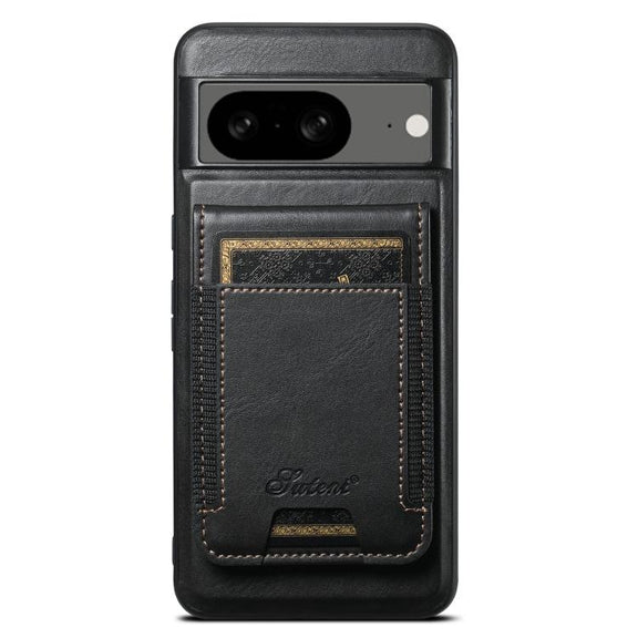 For Google Pixel 8 Suteni H17 Oil Eax Leather Detachable Wallet Phone Case(Black)