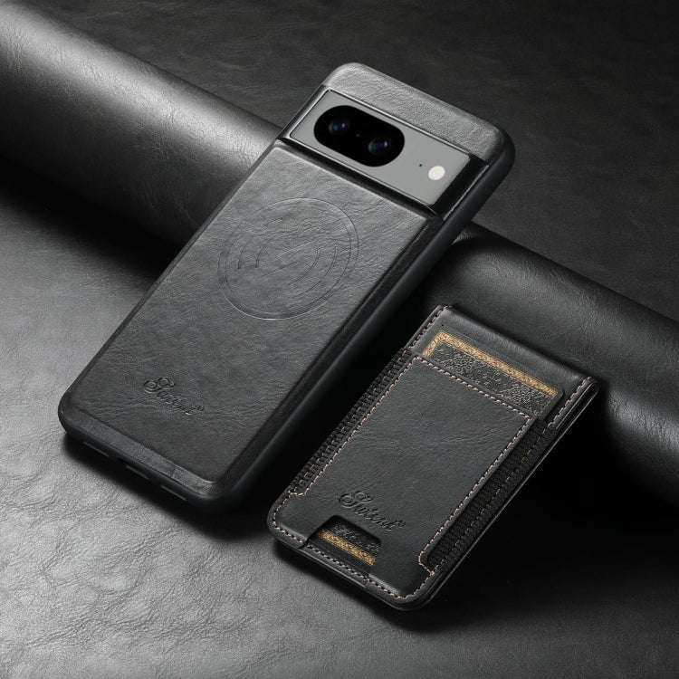 For Google Pixel 7 Pro Suteni H17 Oil Eax Leather Detachable Wallet Phone Case(Black) - free shipping - PMC Jewellery - Order now!