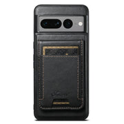 For Google Pixel 7 Pro Suteni H17 Oil Eax Leather Detachable Wallet Phone Case(Black)