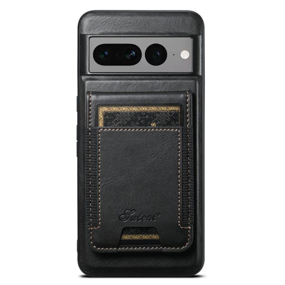 For Google Pixel 7 Pro Suteni H17 Oil Eax Leather Detachable Wallet Phone Case(Black)