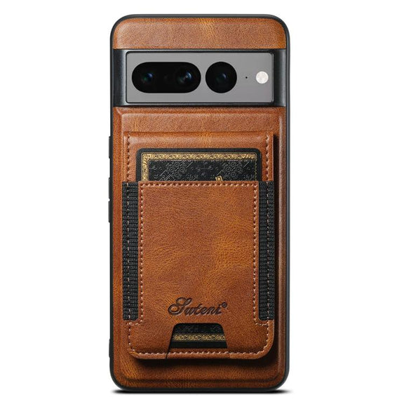 For Google Pixel 7 Pro Suteni H17 Oil Eax Leather Detachable Wallet Phone Case(Brown)