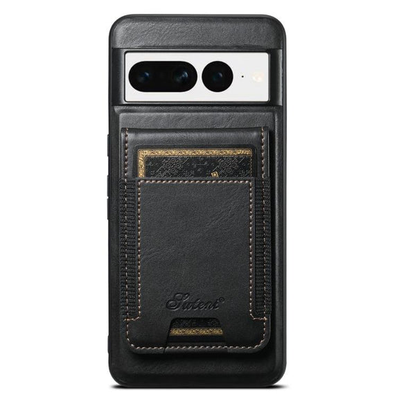 For Google Pixel 7 Suteni H17 Oil Eax Leather Detachable Wallet Phone Case(Black)
