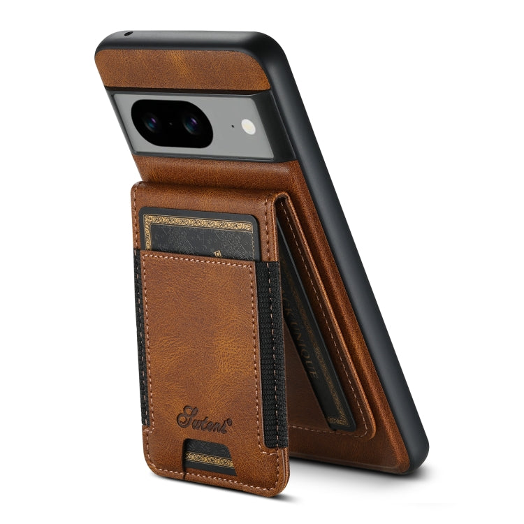 For Google Pixel 7 Suteni H17 Oil Eax Leather Detachable Wallet Phone Case(Brown) - free shipping - PMC Jewellery - Order now!
