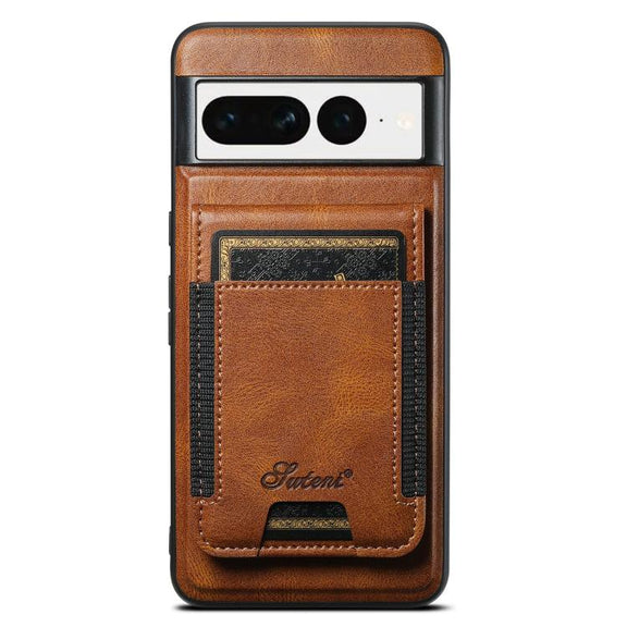 For Google Pixel 7 Suteni H17 Oil Eax Leather Detachable Wallet Phone Case(Brown)