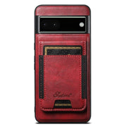 For Google Pixel 6a Suteni H17 Oil Eax Leather Detachable Wallet Phone Case(Red)