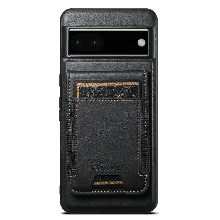 For Google Pixel 6 Pro Suteni H17 Oil Eax Leather Detachable Wallet Phone Case(Black) - Google Cases by Suteni | Online Shopping South Africa | PMC Jewellery | Buy Now Pay Later Mobicred