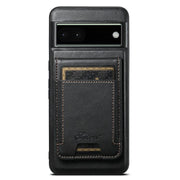 For Google Pixel 6 Pro Suteni H17 Oil Eax Leather Detachable Wallet Phone Case(Black)