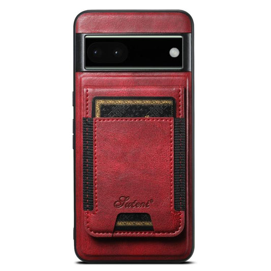 For Google Pixel 6 Pro Suteni H17 Oil Eax Leather Detachable Wallet Phone Case(Red) - Google Cases by Suteni | Online Shopping South Africa | PMC Jewellery | Buy Now Pay Later Mobicred