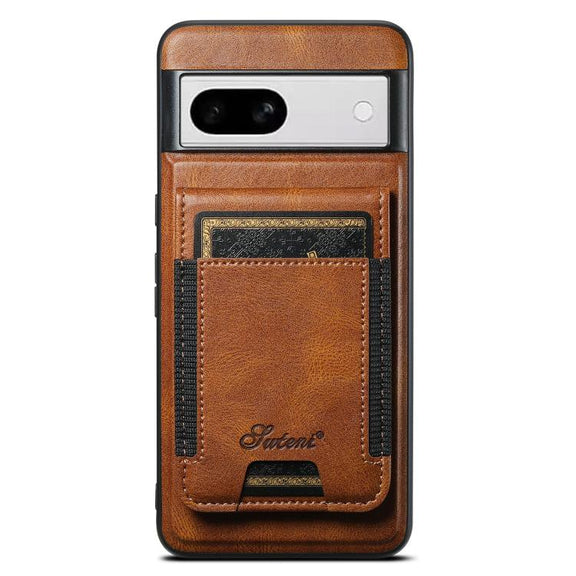 For Google Pixel 8a Suteni H17 Oil Eax Leather Detachable Wallet Phone Case(Brown)