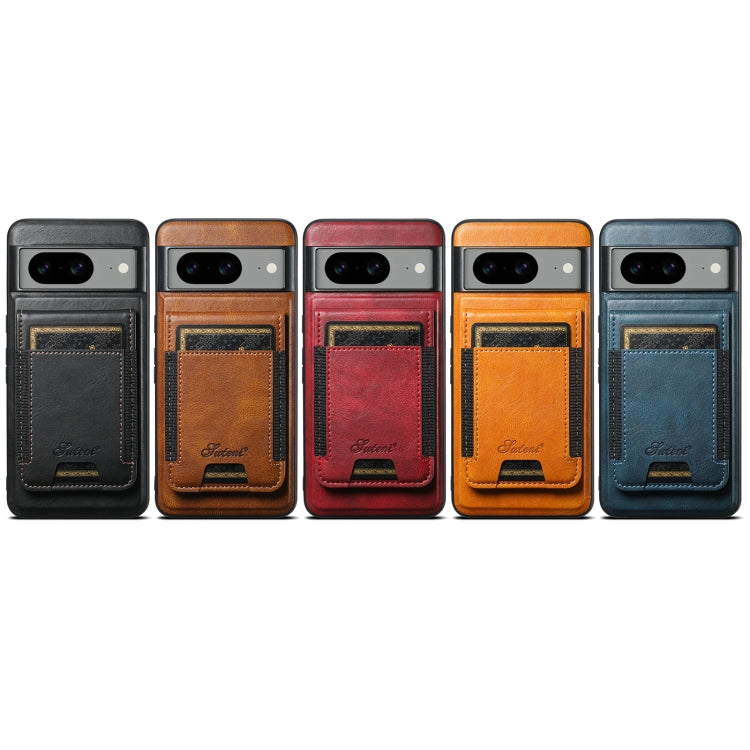 For Google Pixel 8 Pro Suteni H17 Oil Eax Leather Detachable Wallet Phone Case(Red)