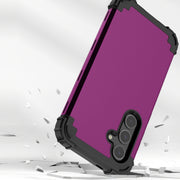 For Samsung Galaxy S24 5G 3 in 1 Silicone Hybrid PC Shockproof Phone Case(Dark Purple)