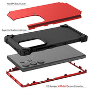 For Samsung Galaxy S24 Ultra 5G 3 in 1 Silicone Hybrid PC Shockproof Phone Case(Red)