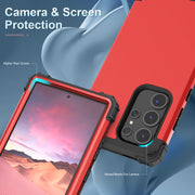 For Samsung Galaxy S24 Ultra 5G 3 in 1 Silicone Hybrid PC Shockproof Phone Case(Red)