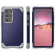 For Samsung Galaxy S24 Ultra 5G 3 in 1 Silicone Hybrid PC Shockproof Phone Case(Blue) - Galaxy S24 Ultra 5G Cases by PMC TechLife | Online Shopping South Africa | PMC TechLife