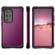For Samsung Galaxy S24 Ultra 5G 3 in 1 Silicone Hybrid PC Shockproof Phone Case(Dark Purple) - Galaxy S24 Ultra 5G Cases by PMC TechLife | Online Shopping South Africa | PMC TechLife