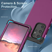 For Samsung Galaxy S24 Ultra 5G 3 in 1 Silicone Hybrid PC Shockproof Phone Case(Dark Purple)