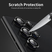 For Samsung Galaxy S24 Ultra 5G ENKAY Hat-Prince 9H Rear Camera Lens Aluminium Alloy Tempered Glass Film(Black)