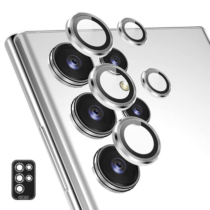 For Samsung Galaxy S24 Ultra 5G ENKAY Hat-Prince 9H Rear Camera Lens Aluminium Alloy Tempered Glass Film(Silver) - Galaxy S24 Ultra 5G Tempered Glass by ENKAY | Online Shopping South Africa | PMC Jewellery | Buy Now Pay Later Mobicred