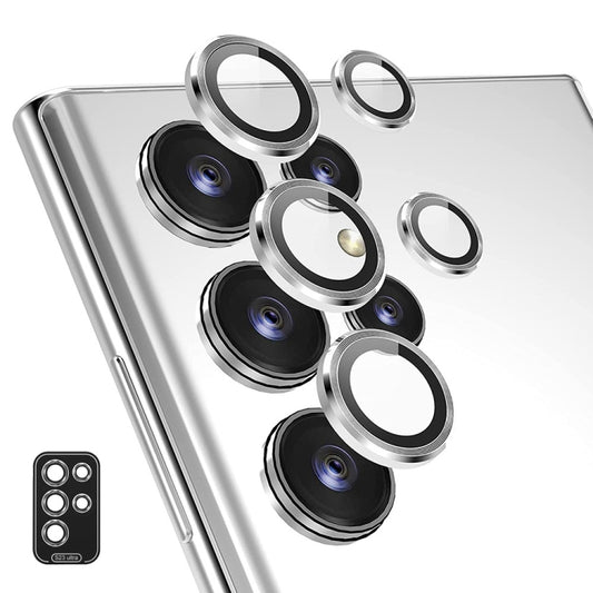 For Samsung Galaxy S24 Ultra 5G ENKAY Hat-Prince 9H Rear Camera Lens Aluminium Alloy Tempered Glass Film(Silver) - Galaxy S24 Ultra 5G Tempered Glass by ENKAY | Online Shopping South Africa | PMC Jewellery | Buy Now Pay Later Mobicred