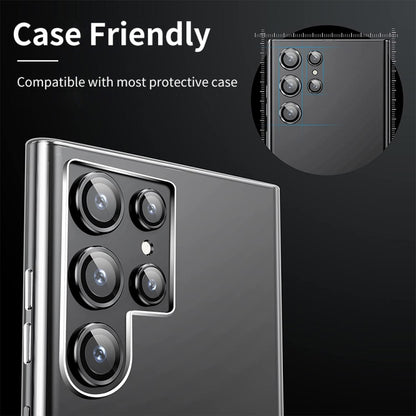For Samsung Galaxy S24 Ultra 5G ENKAY Hat-Prince 9H Rear Camera Lens Aluminium Alloy Tempered Glass Film(Silver) - Galaxy S24 Ultra 5G Tempered Glass by ENKAY | Online Shopping South Africa | PMC Jewellery | Buy Now Pay Later Mobicred