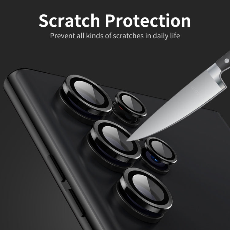 For Samsung Galaxy S24 Ultra 5G ENKAY Hat-Prince 9H Rear Camera Lens Aluminium Alloy Tempered Glass Film(Silver) - Galaxy S24 Ultra 5G Tempered Glass by ENKAY | Online Shopping South Africa | PMC Jewellery | Buy Now Pay Later Mobicred