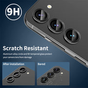 For Samsung Galaxy S24+ 5G ENKAY Hat-Prince 9H Rear Camera Lens Aluminium Alloy Tempered Glass Film(Silver)