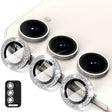 For Samsung Galaxy S24+ 5G ENKAY Hat-Prince 9H Rear Camera Lens Glitter Aluminium Alloy Tempered Glass Film(Silver) - free shipping - PMC Jewellery - Order now!