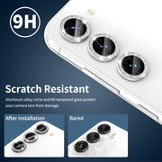 For Samsung Galaxy S24 5G ENKAY Hat-Prince 9H Rear Camera Lens Glitter Aluminium Alloy Tempered Glass Film(Colorful)