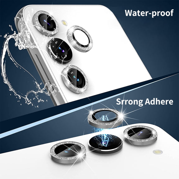 For Samsung Galaxy S24 5G ENKAY Hat-Prince 9H Rear Camera Lens Glitter Aluminium Alloy Tempered Glass Film(Colorful)