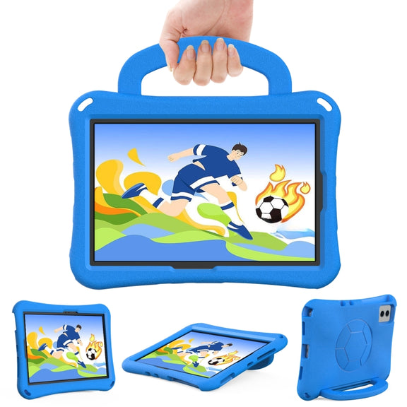 For Samsung Galaxy Tab S9 FE 11 X510 2023 Handle Football Shaped EVA Shockproof Tablet Case(Blue)