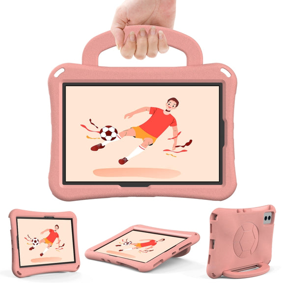 For Samsung Galaxy Tab S9 FE 11 X510 2023 Handle Football Shaped EVA Shockproof Tablet Case(Light Pink)