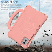 For Samsung Galaxy Tab S9 FE 11 X510 2023 Handle Football Shaped EVA Shockproof Tablet Case(Light Pink)