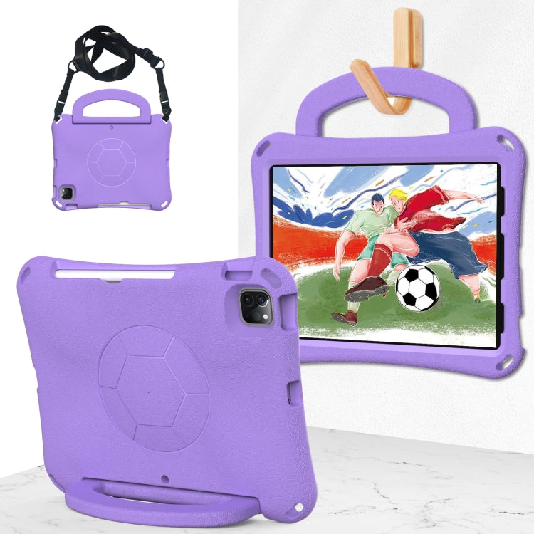 For iPad Air 11 2024 Handle Football Shaped EVA Shockproof Tablet Case(Light Purple) - iPad Air 11 2024 Cases by PMC TechLife | Online Shopping South Africa | PMC TechLife | Buy Now Pay Later Mobicred