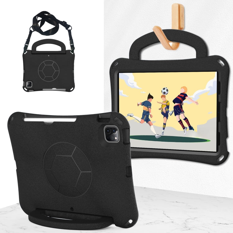 For iPad Air 11 2025 / 2024 Handle Football Shaped EVA Shockproof Tablet Case(Black) - iPad Air 11 2025 / 2024 Cases by PMC TechLife | Online Shopping South Africa | PMC TechLife | Buy Now Pay Later Mobicred