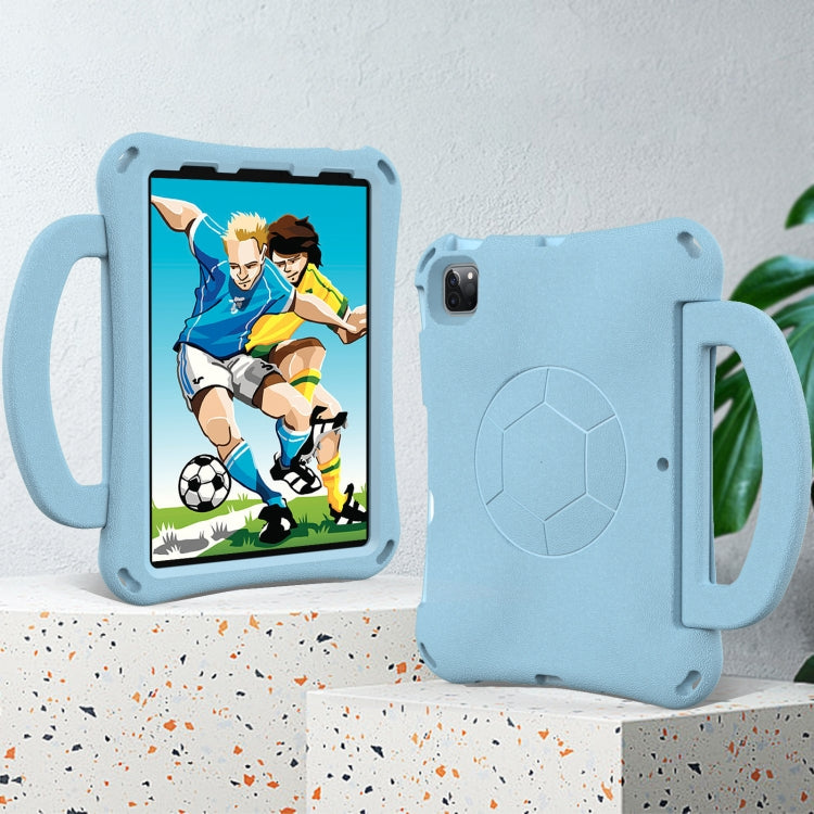 For iPad Air 11 2024 Handle Football Shaped EVA Shockproof Tablet Case(Light Blue) - iPad Air 11 2024 Cases by PMC TechLife | Online Shopping South Africa | PMC TechLife | Buy Now Pay Later Mobicred