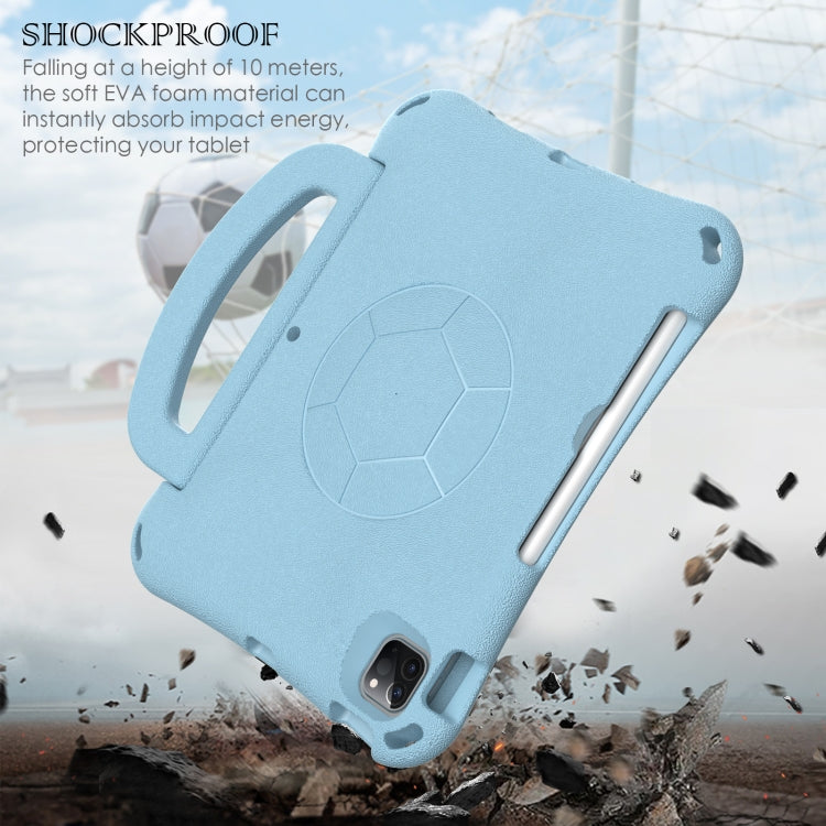 For iPad Air 11 2024 Handle Football Shaped EVA Shockproof Tablet Case(Light Blue) - iPad Air 11 2024 Cases by PMC TechLife | Online Shopping South Africa | PMC TechLife | Buy Now Pay Later Mobicred
