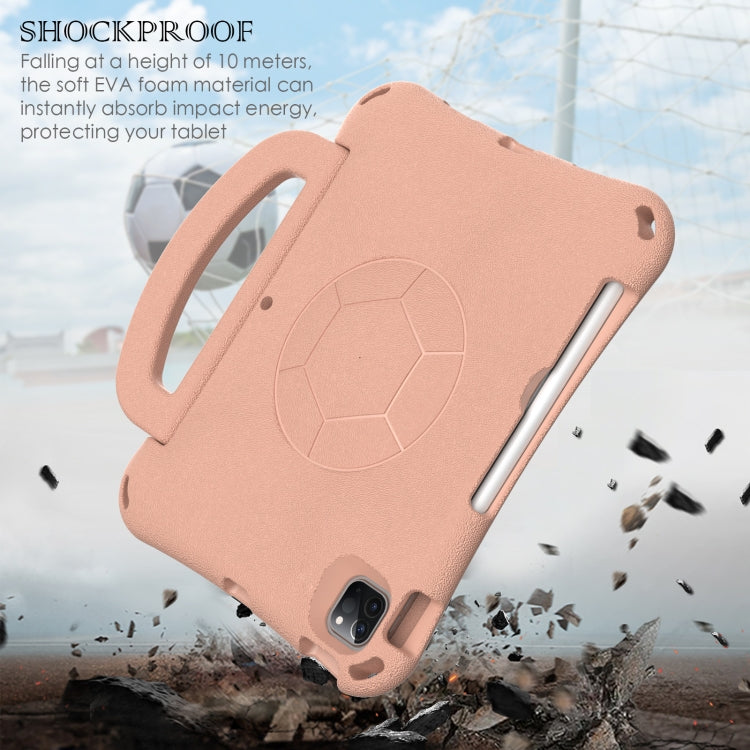 For iPad Air 11 2025 / 2024 Handle Football Shaped EVA Shockproof Tablet Case(Light Pink) - free shipping - PMC TechLife - Order now!