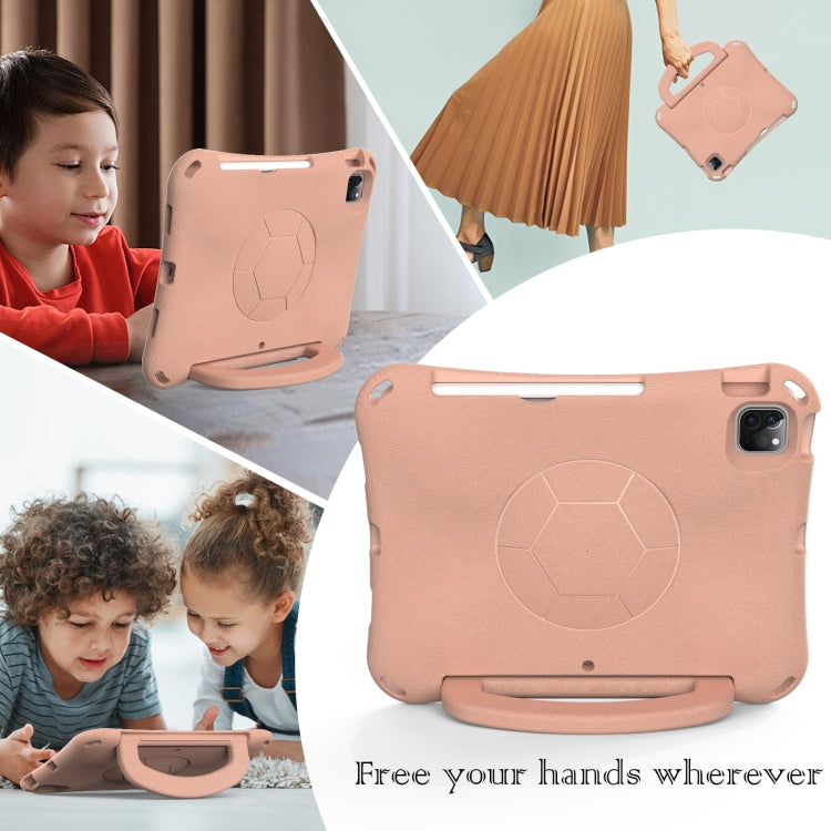 For iPad Air 11 2025 / 2024 Handle Football Shaped EVA Shockproof Tablet Case(Light Pink) - free shipping - PMC TechLife - Order now!