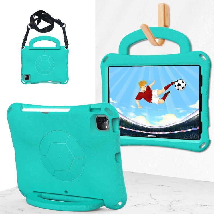 For iPad Air 11 2024 Handle Football Shaped EVA Shockproof Tablet Case(Mint  Green) - iPad Air 11 2024 Cases by PMC TechLife | Online Shopping South Africa | PMC TechLife | Buy Now Pay Later Mobicred